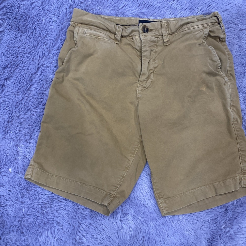 Men's Size 26 American Eagle Shorts NeXt Level Flex Stretch Slim Khaki Tan‎